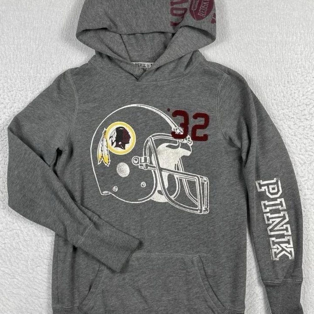 Washington Redskins Womens Sweatshirt‎ Medium Gray Victorias Secret Pink Hoodie